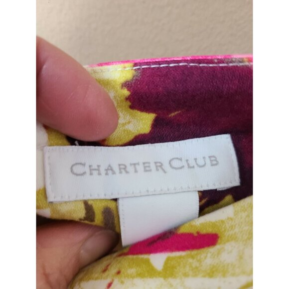 Charter Club Womens Pencil Skirt Sz 6 Watermelon Comb Floral Cotton Carrier NWT - Picture 7 of 9